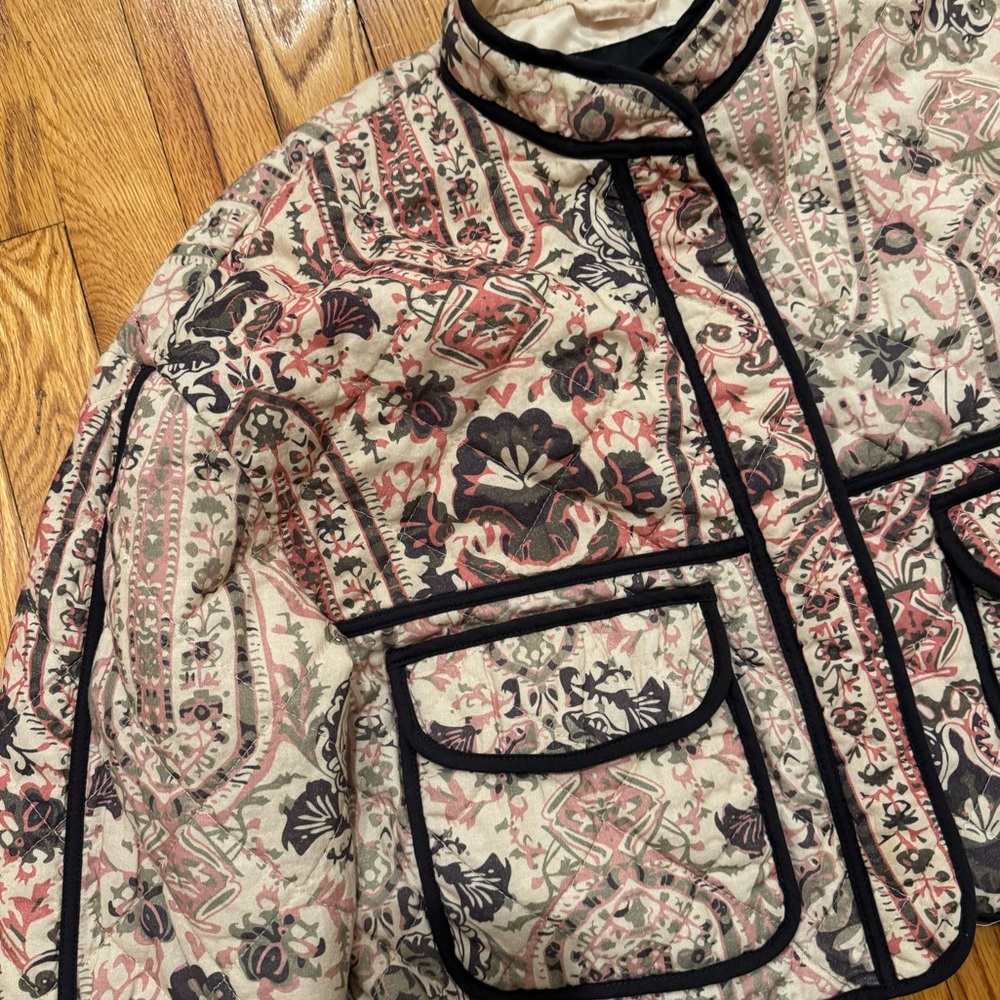 7 For All Mankind Patchwork Quilted Cropped Jacket - image 4